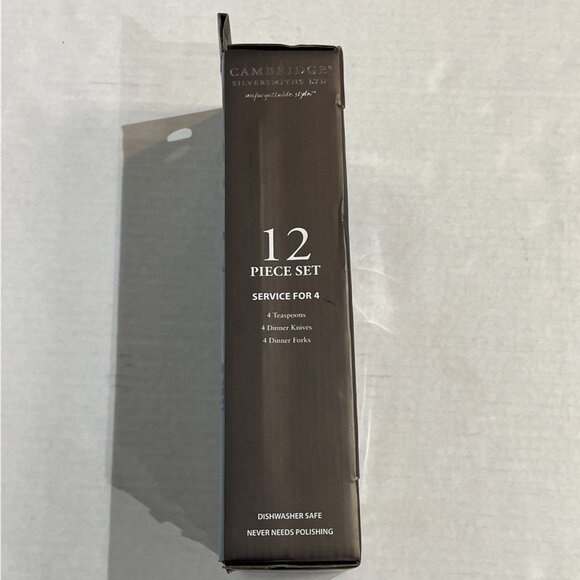 Cambridge‎ Silversmiths Flatware Set Jensen Mirror Service For 4 12Pc Classic - Picture 5 of 6